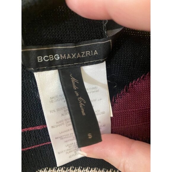 BCBGMaxazria Women's Color Block Long Sleeve High Low Sweater - Small - Picture 4 of 14